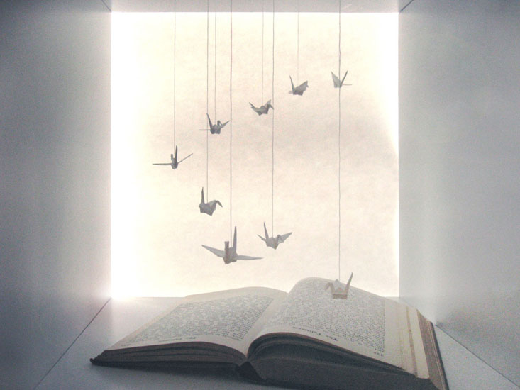 Book Cranes, by Midori Furze