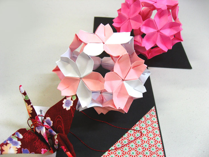 Origami Cherry Blossom Ball, by Midori Furze