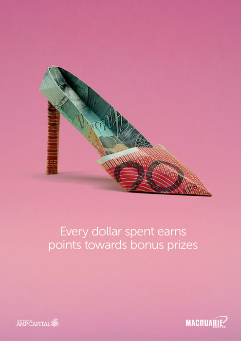 AMP Capital poster – origami shoe