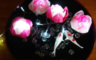 Origami Waterlilies and Koi, by Midori Furze
