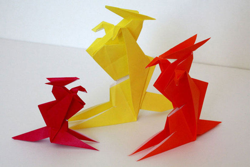 Origami Kangaroos, by Midori Furze