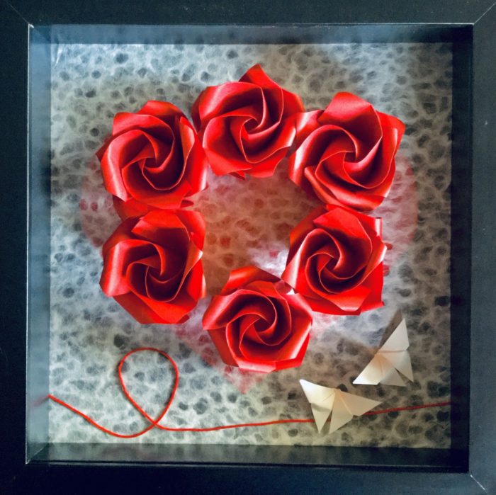 Origami roses