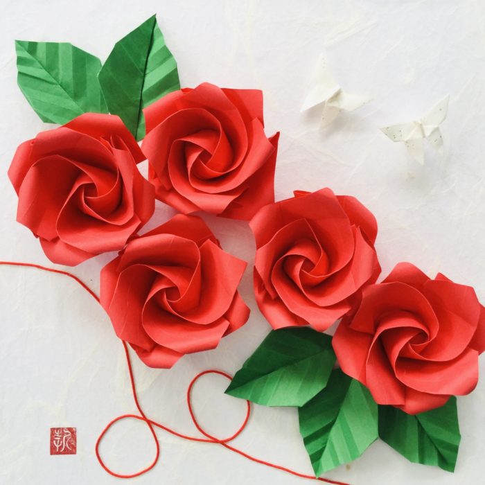 RoseFramed OrigamiRosesFramed